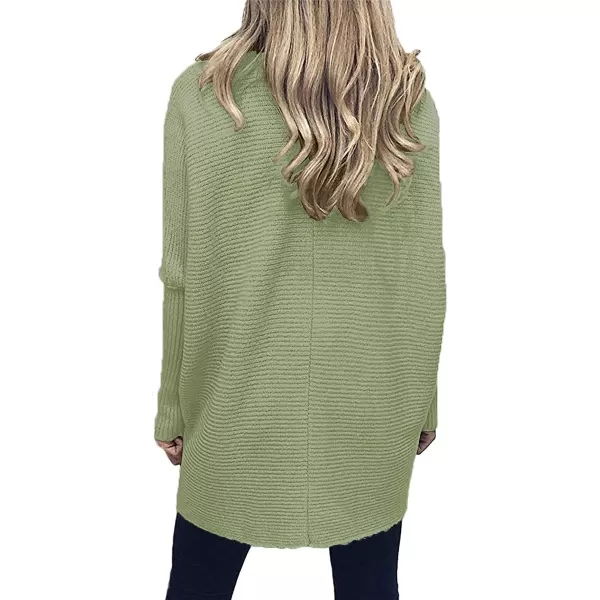Caracilia Womens Turtleneck Long Sleeve Sweater Irregular Hem Casual Pullover Knit Tops