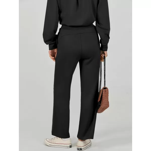 Caracilia Women's Two Piece Outfits Long Sleeve Sweatsuit Crewneck top with Jogger Pants Lounge Sets
