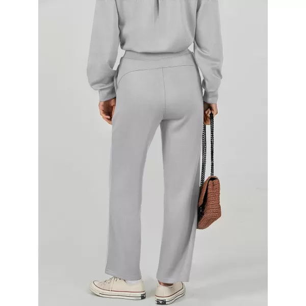 Caracilia Women's Two Piece Outfits Long Sleeve Sweatsuit Crewneck top with Jogger Pants Lounge Sets