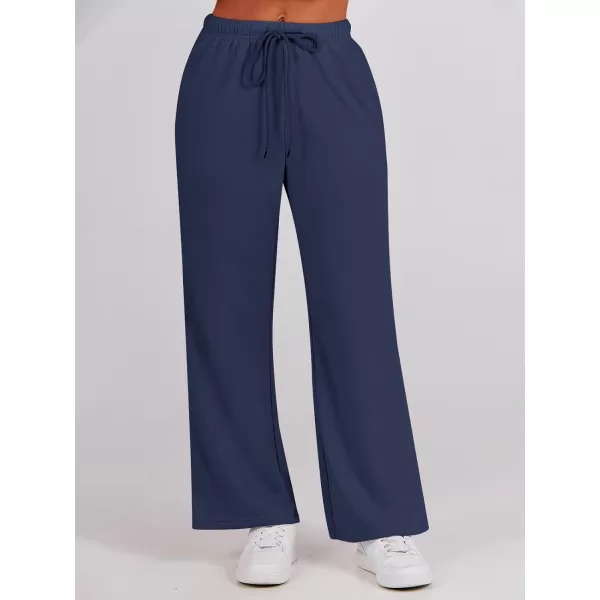 Caracilia Women's Two Piece Outfits Matching Sets Long Sleeve Cropped Tops and Wide Leg Pants Tracksuit Lounge Sets