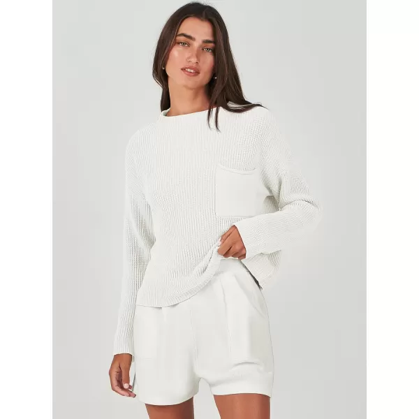 Caracilia Women's Two Piece Outfits Sweater Short Sets Long Sleeve Knit Pullover Top and Shorts Matching Lounge Set Tracksuit