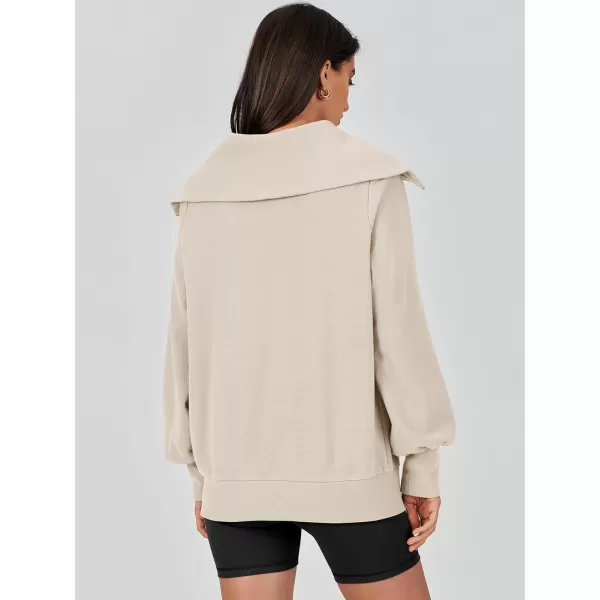 Caracilia Womens Zip Up Sweatshirt Oversized Hoodies Sweater Cute Casual Outfits Top 2023 Fall Winter Jacket Trendy Clothes