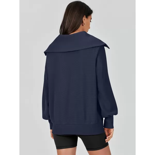 Caracilia Womens Zip Up Sweatshirt Oversized Hoodies Sweater Cute Casual Outfits Top 2023 Fall Winter Jacket Trendy Clothes
