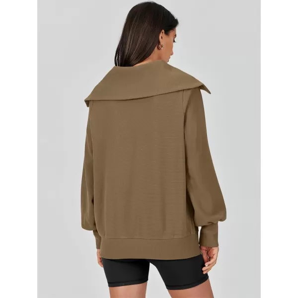 Caracilia Womens Zip Up Sweatshirt Oversized Hoodies Sweater Cute Casual Outfits Top 2023 Fall Winter Jacket Trendy Clothes