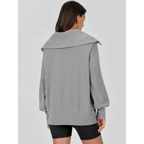 Caracilia Womens Zip Up Sweatshirt Oversized Hoodies Sweater Cute Casual Outfits Top 2023 Fall Winter Jacket Trendy Clothes