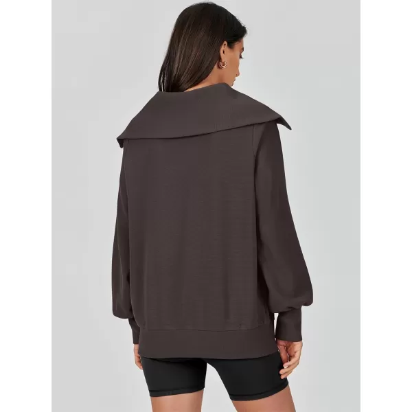 Caracilia Womens Zip Up Sweatshirt Oversized Hoodies Sweater Cute Casual Outfits Top 2023 Fall Winter Jacket Trendy Clothes