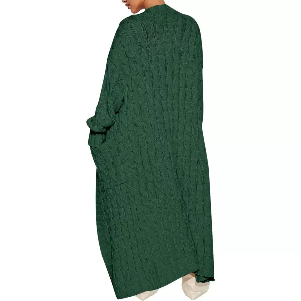 Caracilia Womens Long Cardigan Sweater Open Front Long Sleeve Chunky Cable Knit Duster Outerwear Maxi 2023 Fall Jacket Coats