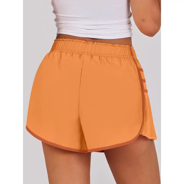 Caracilia Women's Running Shorts High Waisted Quick Dry Athletic Workout Flowy Pleated Contrast Color Golf Tennis Short
