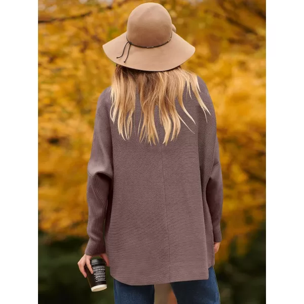 Caracilia Womens Turtleneck Long Sleeve Sweater Irregular Hem Casual Pullover Knit Tops
