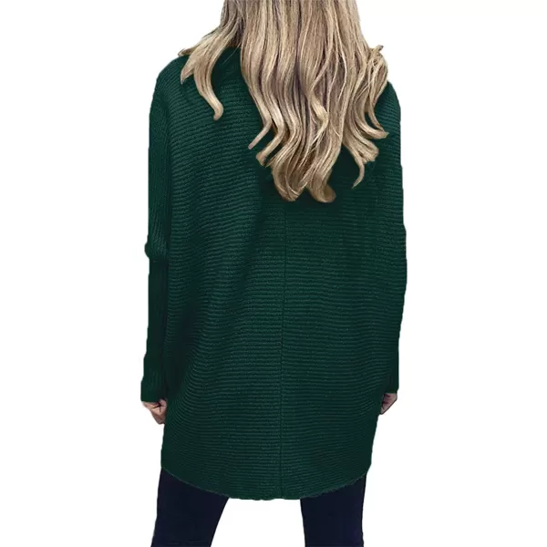 Caracilia Womens Turtleneck Long Sleeve Sweater Irregular Hem Casual Pullover Knit Tops