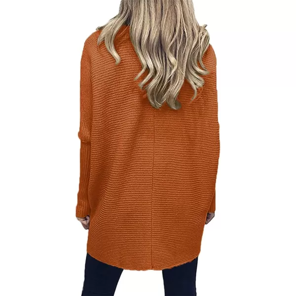 Caracilia Womens Turtleneck Long Sleeve Sweater Irregular Hem Casual Pullover Knit Tops