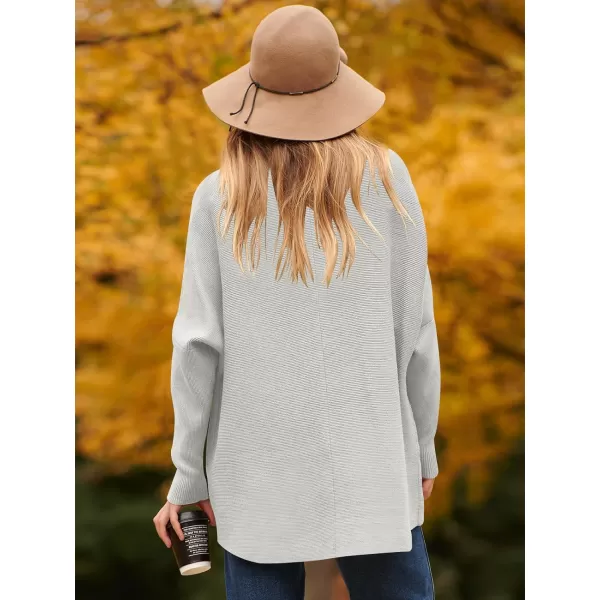 Caracilia Womens Turtleneck Long Sleeve Sweater Irregular Hem Casual Pullover Knit Tops