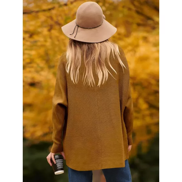 Caracilia Womens Turtleneck Long Sleeve Sweater Irregular Hem Casual Pullover Knit Tops