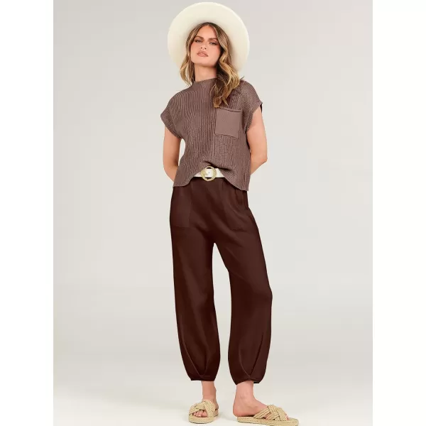Caracilia Womens Two Piece Outfits Sweater Sets Loungewear Matching Lounge Set Sweatsuit Tracksuit Summer Trendy Clothes
