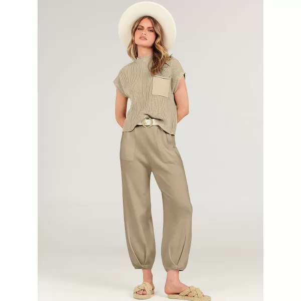 Caracilia Womens Two Piece Outfits Sweater Sets Loungewear Matching Lounge Set Sweatsuit Tracksuit Summer Trendy Clothes