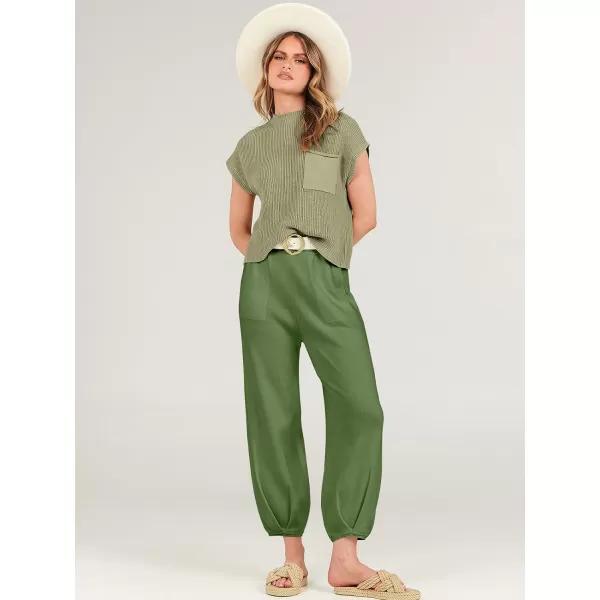 Caracilia Womens Two Piece Outfits Sweater Sets Loungewear Matching Lounge Set Sweatsuit Tracksuit Summer Trendy Clothes