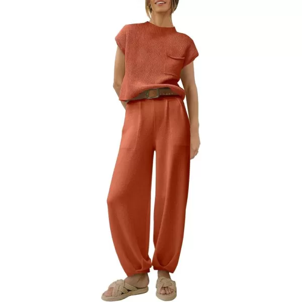 Caracilia Womens Two Piece Outfits Sweater Sets Loungewear Matching Lounge Set Sweatsuit Tracksuit Summer Trendy Clothes