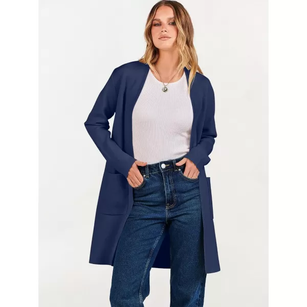 Caracilia Cardigan Sweaters for Women Casual 2023 Fall Winter Fashion Clothes Classy Long Sleeve Open Front Knit Coatigan