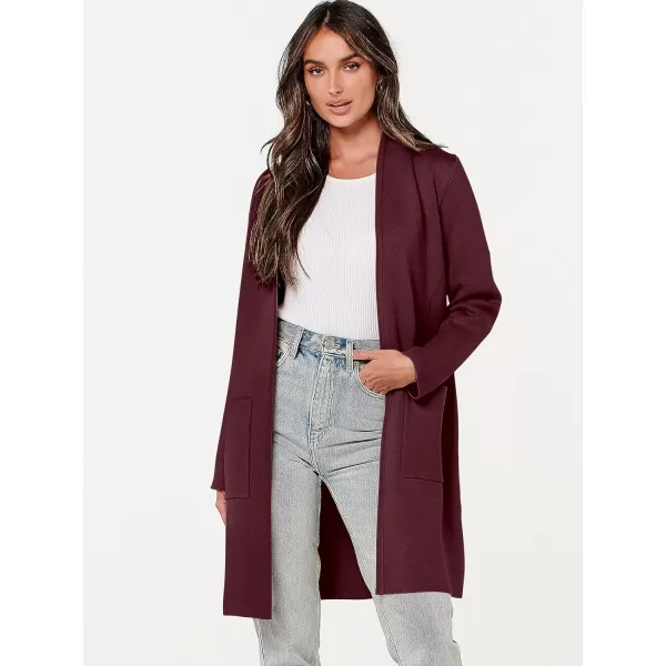 Caracilia Cardigan Sweaters for Women Casual 2023 Fall Winter Fashion Clothes Classy Long Sleeve Open Front Knit Coatigan