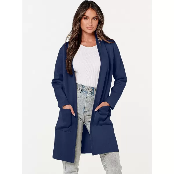 Caracilia Cardigan Sweaters for Women Casual 2023 Fall Winter Fashion Clothes Classy Long Sleeve Open Front Knit Coatigan