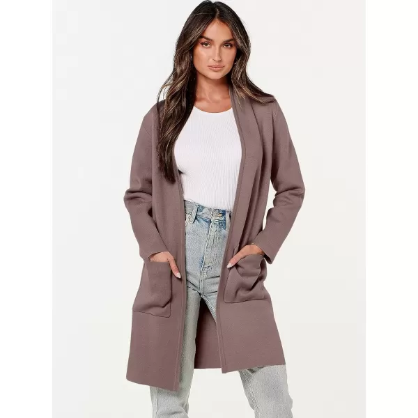 Caracilia Cardigan Sweaters for Women Casual 2023 Fall Winter Fashion Clothes Classy Long Sleeve Open Front Knit Coatigan