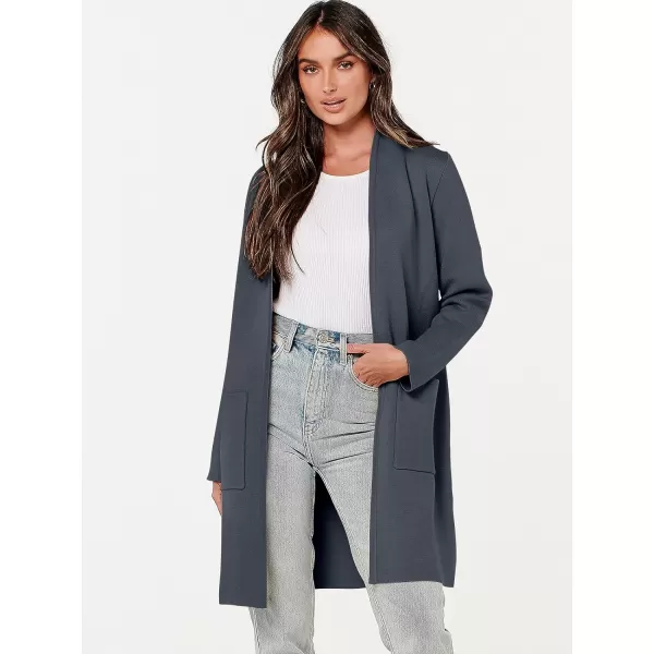 Caracilia Cardigan Sweaters for Women Casual 2023 Fall Winter Fashion Clothes Classy Long Sleeve Open Front Knit Coatigan