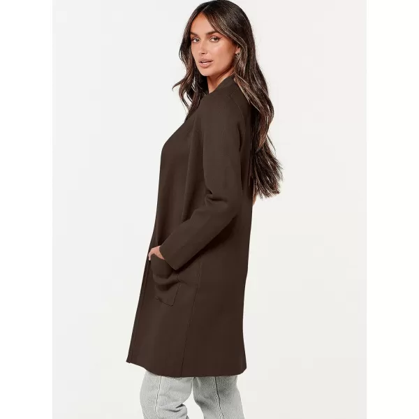 Caracilia Cardigan Sweaters for Women Casual 2023 Fall Winter Fashion Clothes Classy Long Sleeve Open Front Knit Coatigan