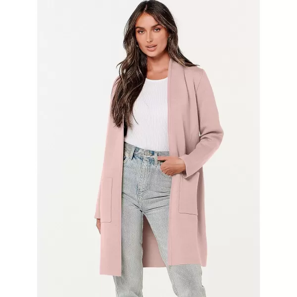 Caracilia Cardigan Sweaters for Women Casual 2023 Fall Winter Fashion Clothes Classy Long Sleeve Open Front Knit Coatigan