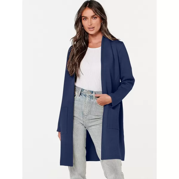 Caracilia Cardigan Sweaters for Women Casual 2023 Fall Winter Fashion Clothes Classy Long Sleeve Open Front Knit Coatigan