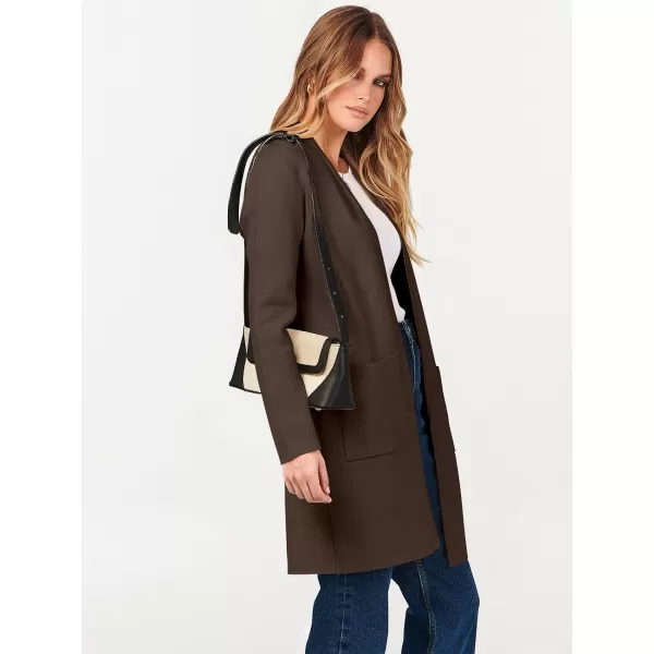 Caracilia Cardigan Sweaters for Women Casual 2023 Fall Winter Fashion Clothes Classy Long Sleeve Open Front Knit Coatigan