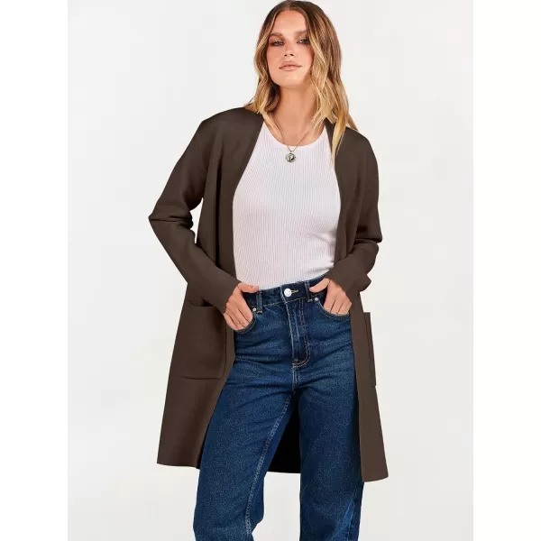 Caracilia Cardigan Sweaters for Women Casual 2023 Fall Winter Fashion Clothes Classy Long Sleeve Open Front Knit Coatigan