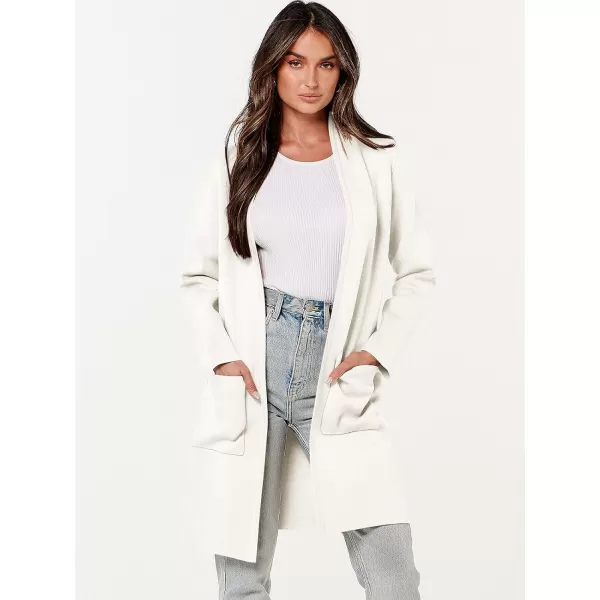 Caracilia Cardigan Sweaters for Women Casual 2023 Fall Winter Fashion Clothes Classy Long Sleeve Open Front Knit Coatigan