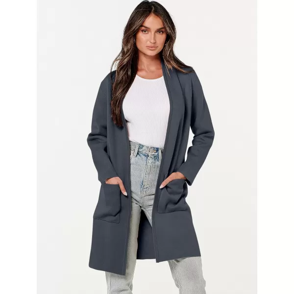 Caracilia Cardigan Sweaters for Women Casual 2023 Fall Winter Fashion Clothes Classy Long Sleeve Open Front Knit Coatigan