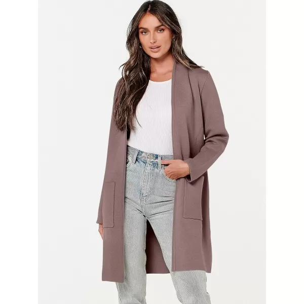 Caracilia Cardigan Sweaters for Women Casual 2023 Fall Winter Fashion Clothes Classy Long Sleeve Open Front Knit Coatigan
