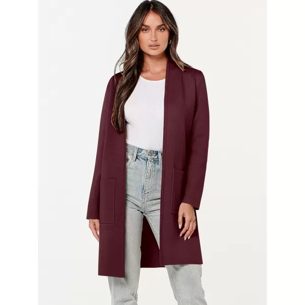 Caracilia Cardigan Sweaters for Women Casual 2023 Fall Winter Fashion Clothes Classy Long Sleeve Open Front Knit Coatigan