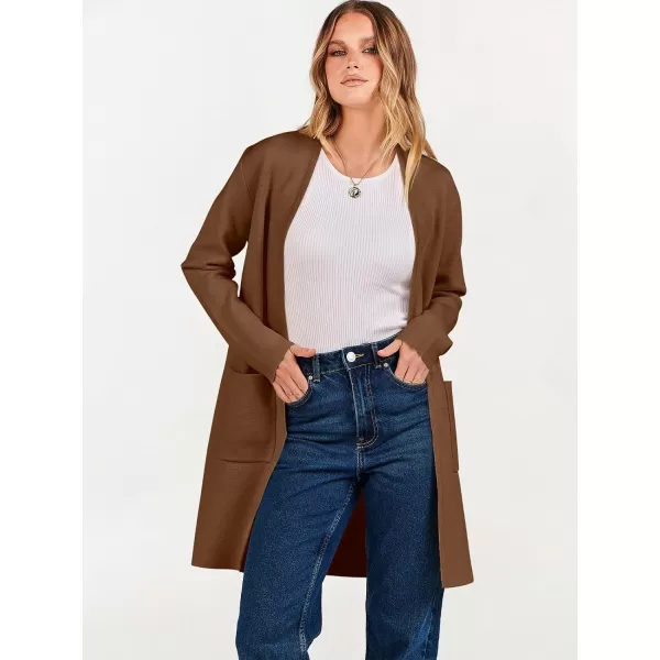 Caracilia Cardigan Sweaters for Women Casual 2023 Fall Winter Fashion Clothes Classy Long Sleeve Open Front Knit Coatigan