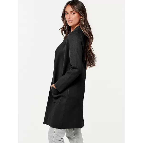 Caracilia Cardigan Sweaters for Women Casual 2023 Fall Winter Fashion Clothes Classy Long Sleeve Open Front Knit Coatigan