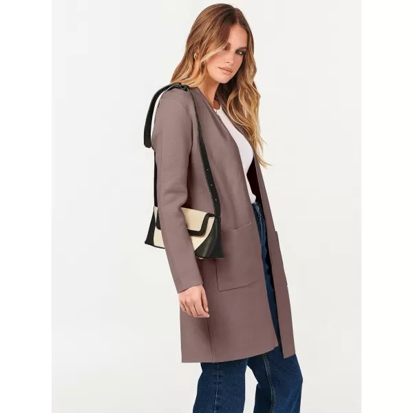Caracilia Cardigan Sweaters for Women Casual 2023 Fall Winter Fashion Clothes Classy Long Sleeve Open Front Knit Coatigan