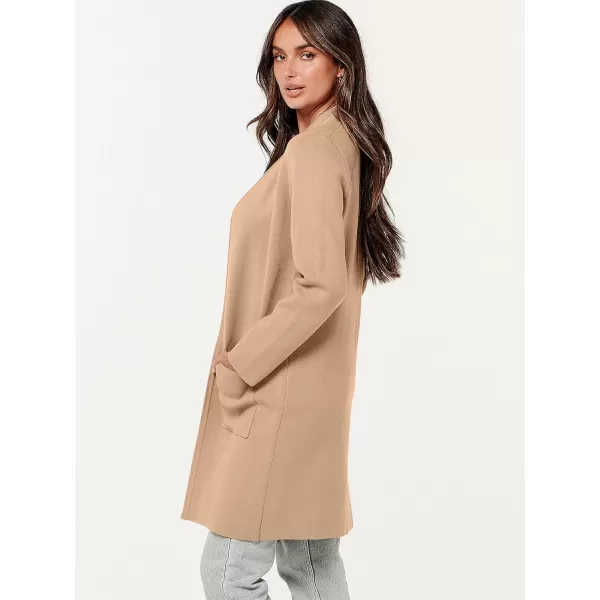 Caracilia Cardigan Sweaters for Women Casual 2023 Fall Winter Fashion Clothes Classy Long Sleeve Open Front Knit Coatigan