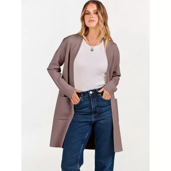 Caracilia Cardigan Sweaters for Women Casual 2023 Fall Winter Fashion Clothes Classy Long Sleeve Open Front Knit Coatigan