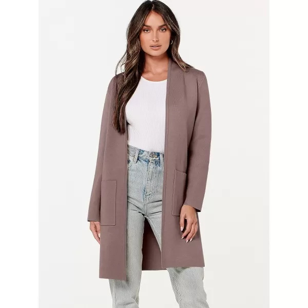 Caracilia Cardigan Sweaters for Women Casual 2023 Fall Winter Fashion Clothes Classy Long Sleeve Open Front Knit Coatigan