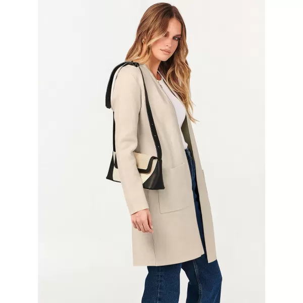 Caracilia Cardigan Sweaters for Women Casual 2023 Fall Winter Fashion Clothes Classy Long Sleeve Open Front Knit Coatigan