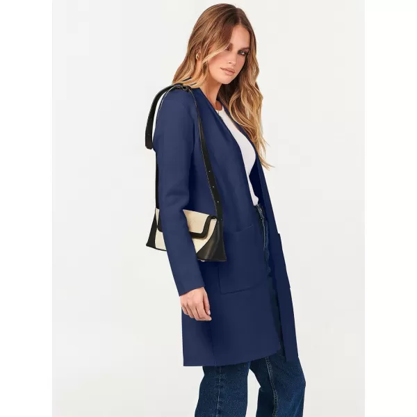 Caracilia Cardigan Sweaters for Women Casual 2023 Fall Winter Fashion Clothes Classy Long Sleeve Open Front Knit Coatigan