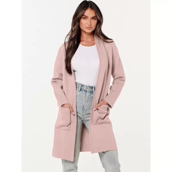 Caracilia Cardigan Sweaters for Women Casual 2023 Fall Winter Fashion Clothes Classy Long Sleeve Open Front Knit Coatigan