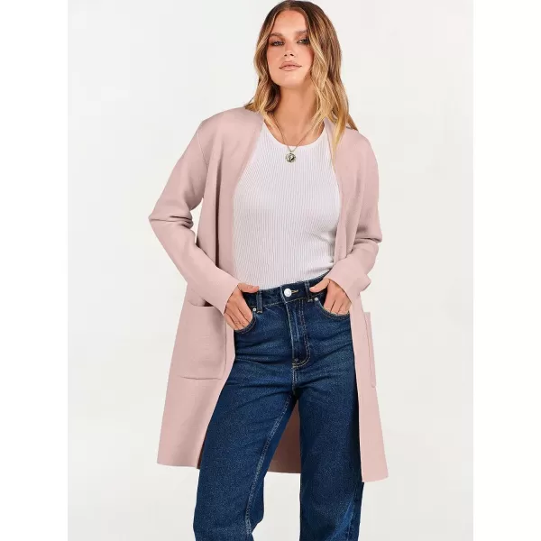 Caracilia Cardigan Sweaters for Women Casual 2023 Fall Winter Fashion Clothes Classy Long Sleeve Open Front Knit Coatigan