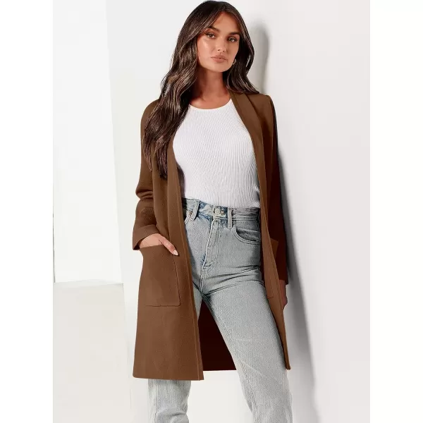 Caracilia Cardigan Sweaters for Women Casual 2023 Fall Winter Fashion Clothes Classy Long Sleeve Open Front Knit Coatigan