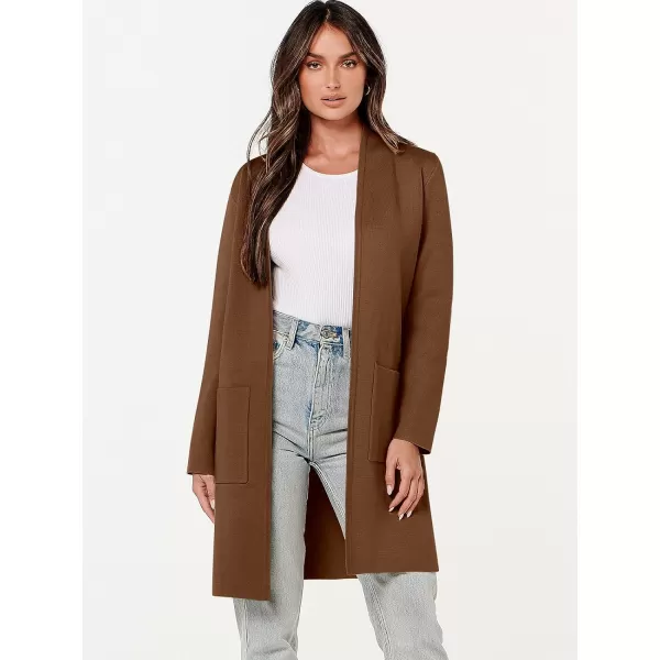 Caracilia Cardigan Sweaters for Women Casual 2023 Fall Winter Fashion Clothes Classy Long Sleeve Open Front Knit Coatigan
