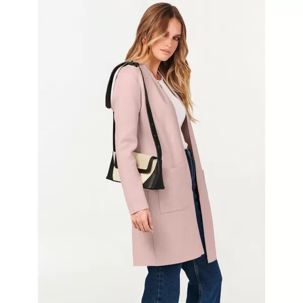 Caracilia Cardigan Sweaters for Women Casual 2023 Fall Winter Fashion Clothes Classy Long Sleeve Open Front Knit Coatigan