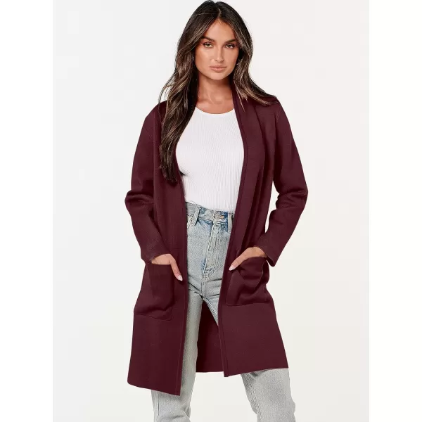 Caracilia Cardigan Sweaters for Women Casual 2023 Fall Winter Fashion Clothes Classy Long Sleeve Open Front Knit Coatigan