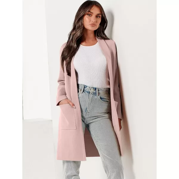 Caracilia Cardigan Sweaters for Women Casual 2023 Fall Winter Fashion Clothes Classy Long Sleeve Open Front Knit Coatigan